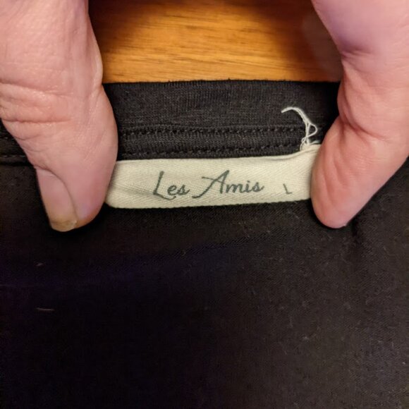 "Les Amis" Floral Embroidered Tee in Size L - Picture 7 of 16